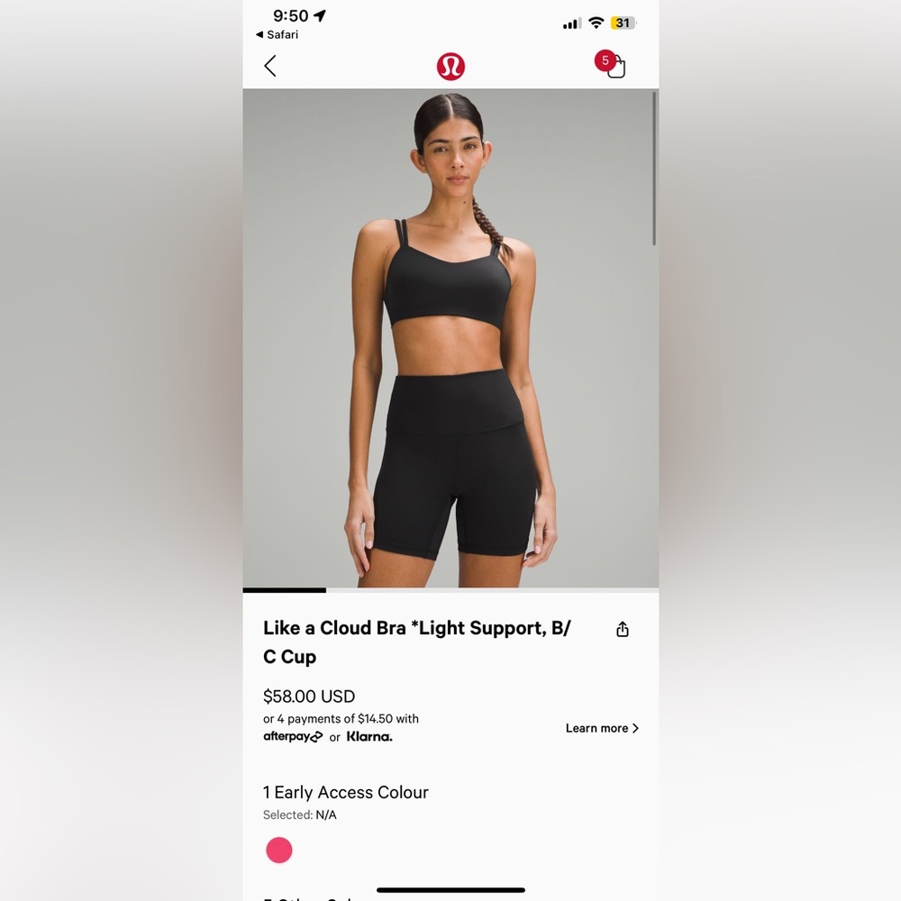 Dark Olive Lululemon Like a Cloud Bra